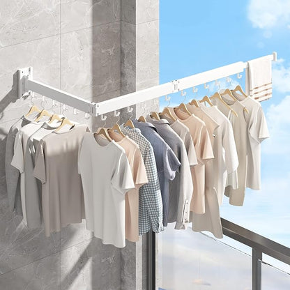 Wall Mounted Clothes Drying Rack, Collapsible, Retractable - Image 7