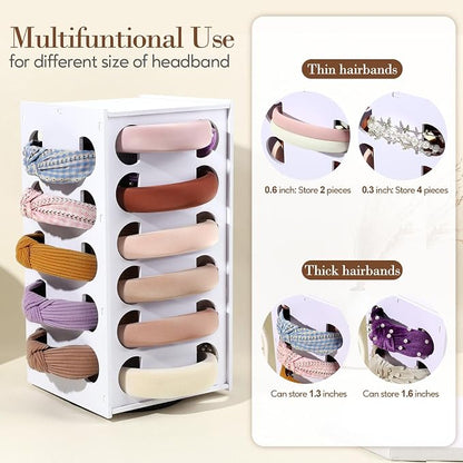 Headband Holder Organizer for Girls, Rotating Headband Storage for Women - Image 4