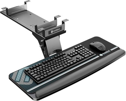 EUREKA ERGONOMIC Keyboard Tray Height Adjustable, Swivel Tilt Computer Keyboard by EUREKAERGONOMIC