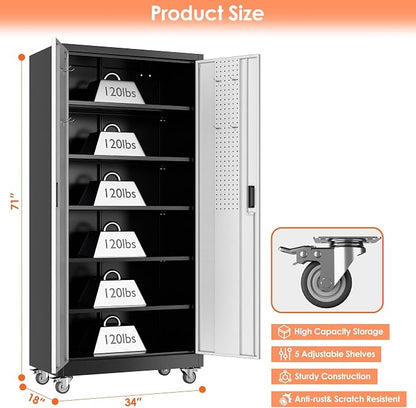 Aobabo Garage Metal Storage Cabinet - Image 3