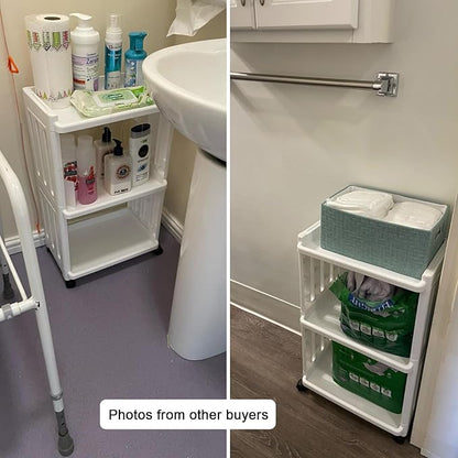 Rolling Storage Utility Cart Slim Organizer Shelf - Image 2