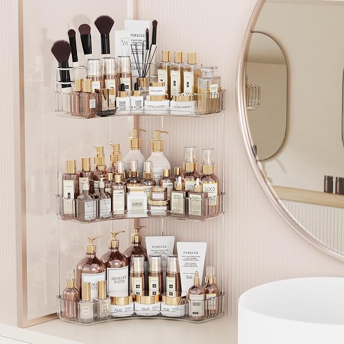 3-Tier Corner Bathroom Counter Organizer by Asayuee