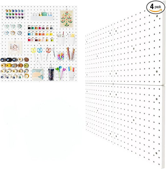 Peg Board, 4 Pack Plastic Pegboard, Pegboard Wall Organizer, ABS Pegboard by FZK