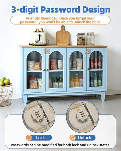 180 Degree Combination Cabinet Lock, Keyless 3 Digit Password Lock, Anti Pry - Image 6