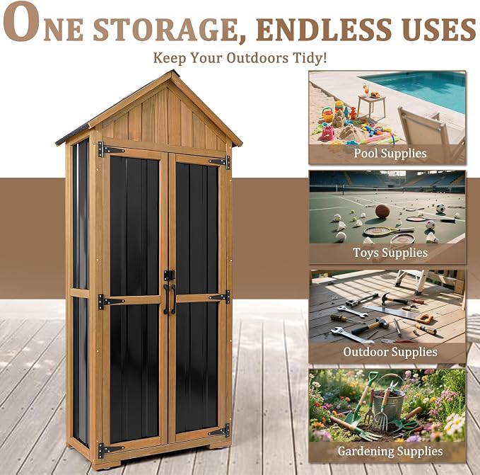 Outdoor Storage Cabinet Waterproof, Outdoor Storage Shed - Image 5