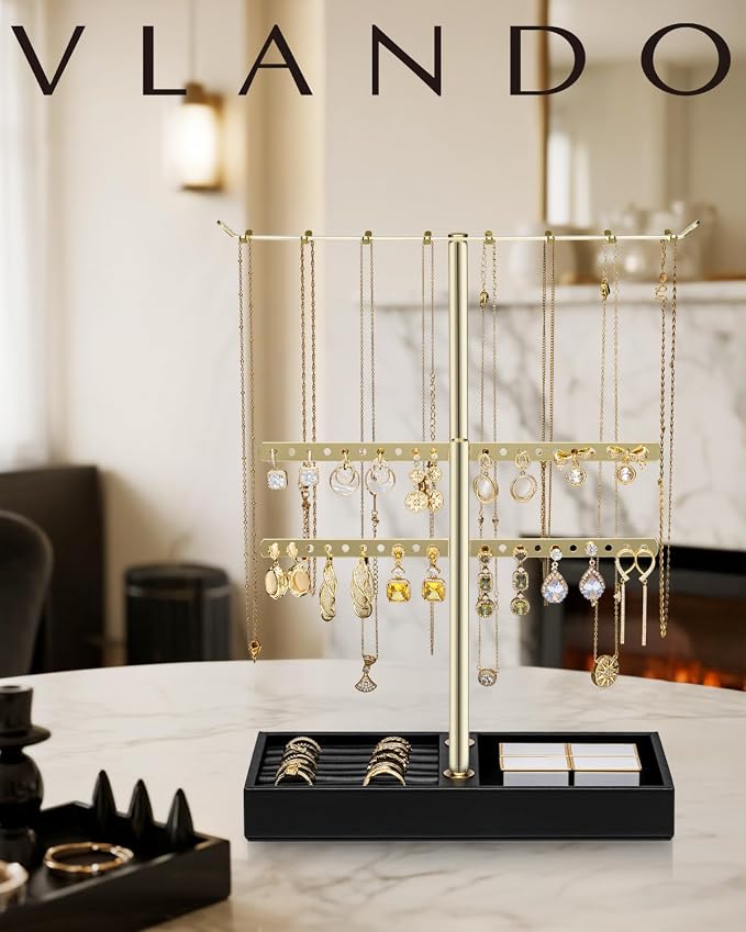 Vlando 2 Tier Jewelry Stand Organizer - Image 6