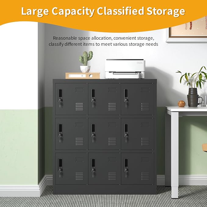 Employee Storage Locker, 9 Door Storage Locker, Metal Locker - Image 4