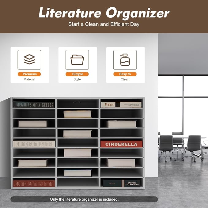 Mail Sorter Organizer, 27 Compartments Mailbox - Image 4