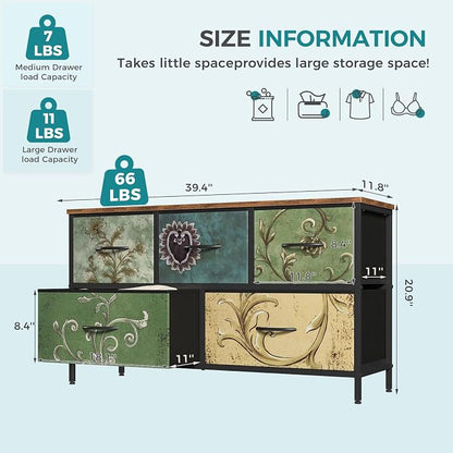 OLIXIS 5 Drawer Dresser for Bedroom, Storage Organizer Unit for Closet | Chest - Image 3