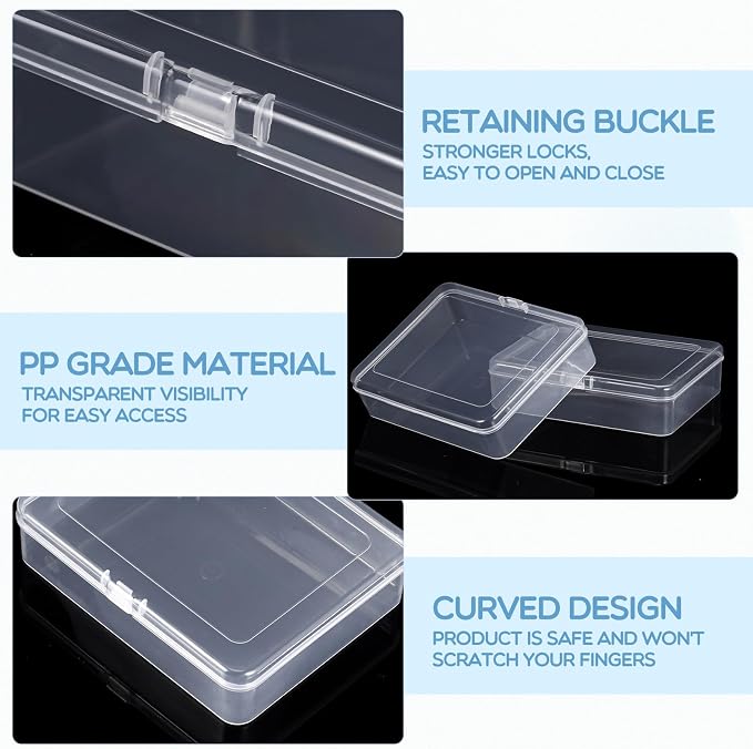 Jetec 30 Pieces Mini Plastic Clear Beads Storage Containers Box - Image 3