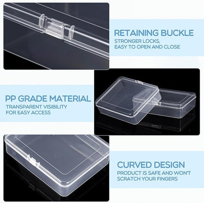 Jetec 18 Pieces Mini Plastic Clear Beads Storage Containers Box - Image 4