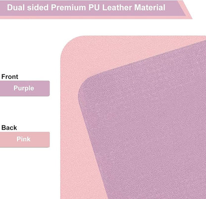 SUJAYU Dual Sided PU Leather Desk Pad, Mouse Pad, Office Desk Mat, Non-Slip - Image 3