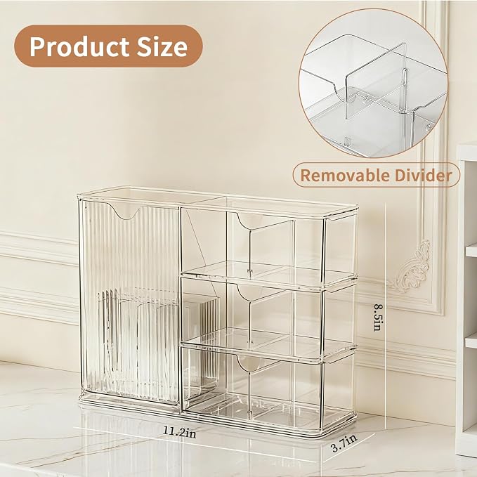 Makeup Organizer with Covered Brush Holder - Image 5
