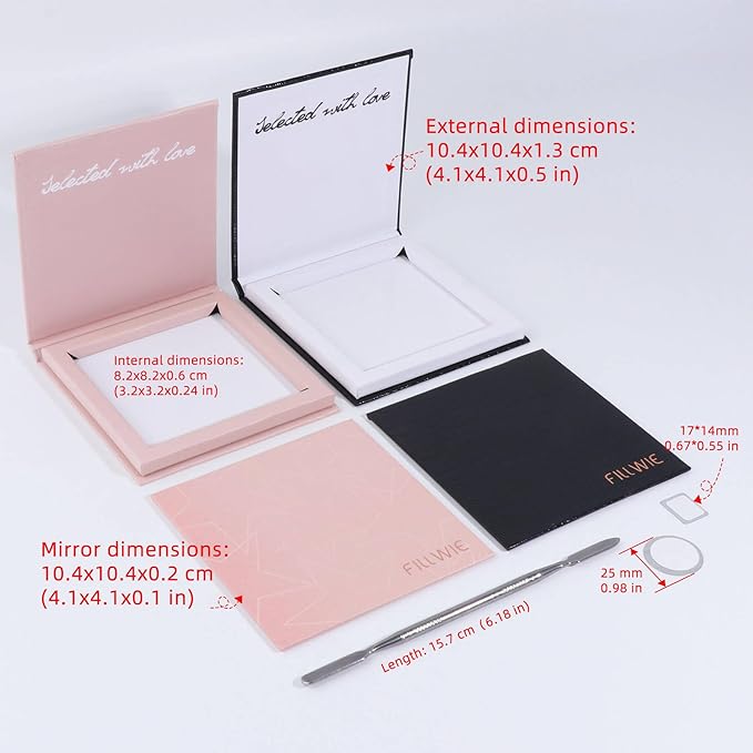 Black & Pink Empty Magnetic Makeup Palette - Image 3