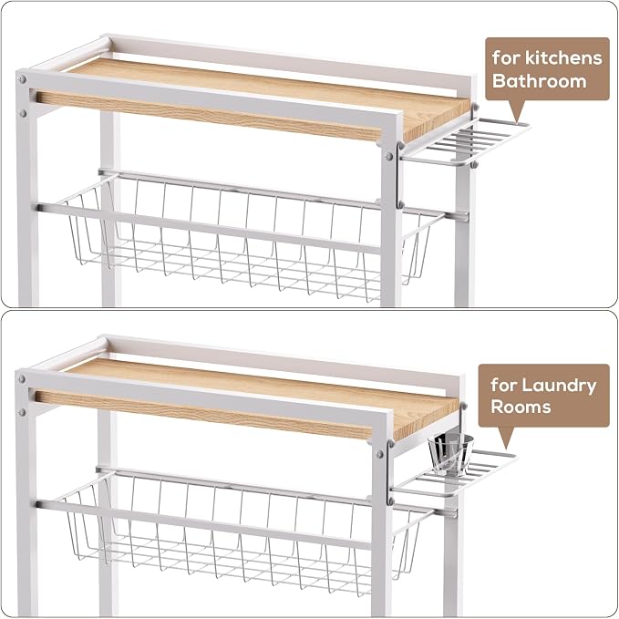 4 Tier Slim Rolling Storage Cart - Image 7