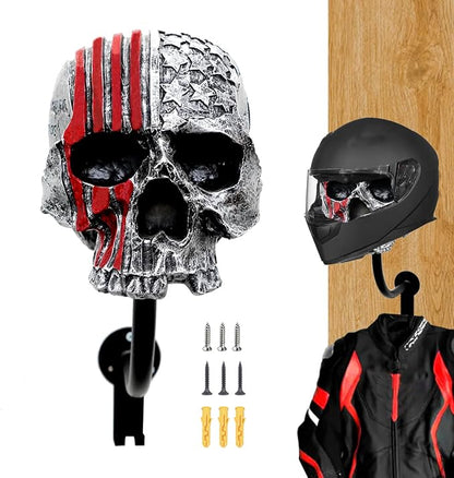 Motorcycle Helmet Rack Wall Mount, Baseballs and Rugby Helmet, Motorcycle by Tooyuart