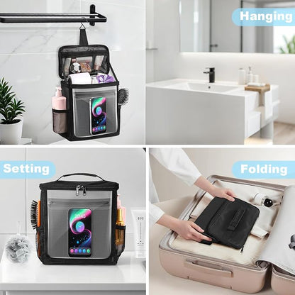Hanging Shower Caddy Portable, Travel Toiletry Bag - Image 4