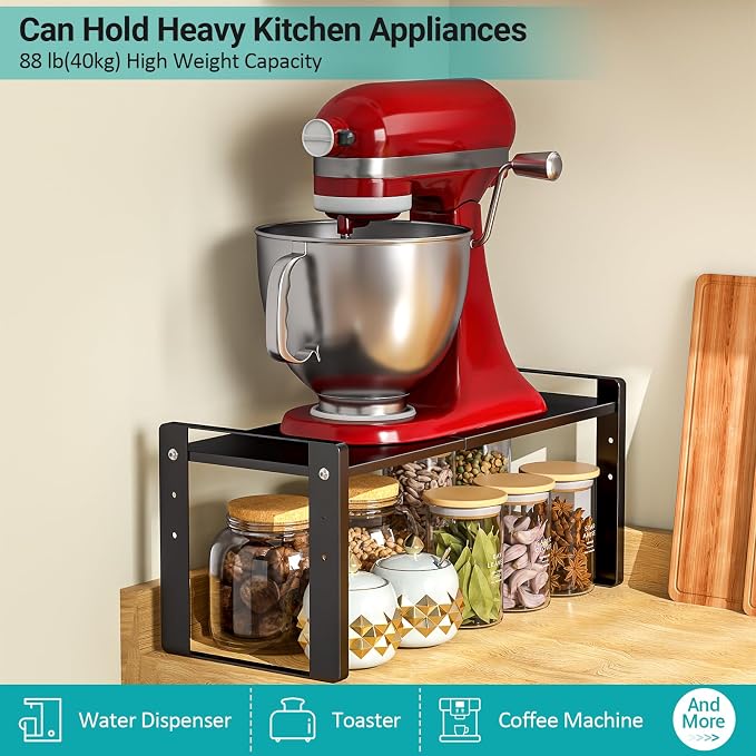 Expandable Cabinet Organizer Shelves, 88lbs High Weight Capacity, Heavy-Duty - Image 4
