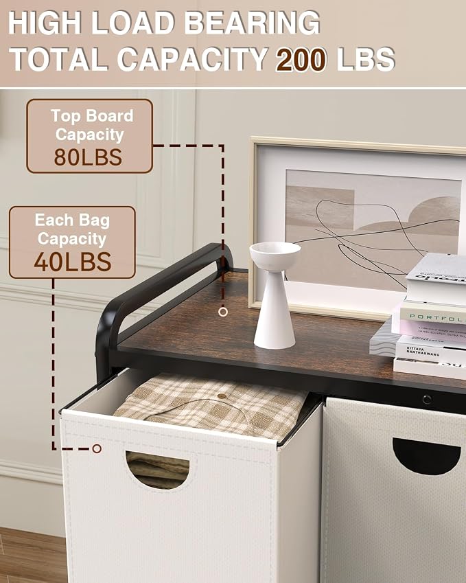 Laundry Sorter 3 Section, Laundry Basket - Image 2
