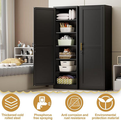 Tall Narrow Slim Metal Storage Cabinet - Image 5