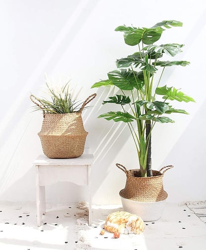 Woven Seagrass Belly Basket for Storage Plant Pot and Laundry, Picnic and - Image 8