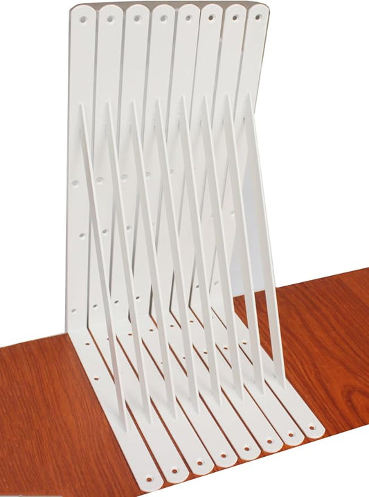 8 Pack L18 x H 12" White Heavy Duty Shelf Brackets by MHMYDZ