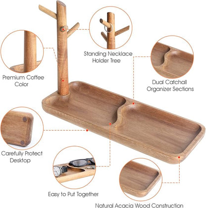 Wood Key Tray for Entryway Table, Jewelry Tray, Catchall Tray - Image 2