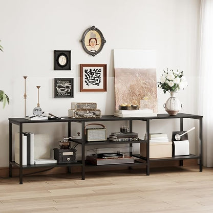 HOOBRO TV Stand with Power Outlets to 75 Inches, TV Console Table with Open - Image 4