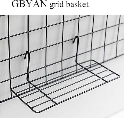 GBYAN Grid Wall Basket Wall Grid Panel Accessories Wire Straight Shelf - Image 6
