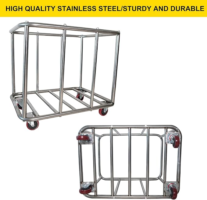 Laundry Cart Commercial, 11.35 Bushel Large Industrial Rolling Laundry Hamper - Image 5