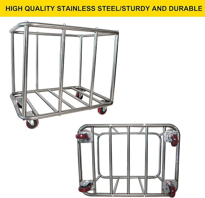Laundry Cart Commercial, 11.35 Bushel Large Industrial Rolling Laundry Hamper - Image 5
