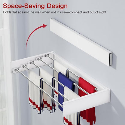 Wall Mounted Drying Rack 23.6", Foldable Laundry Drying Rack - Image 3