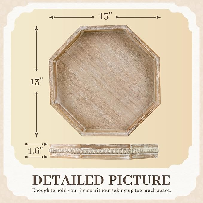 Wooden Decorative Tray, Small Serving Tray - Image 2