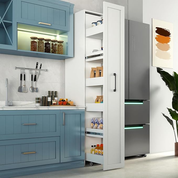 JOYSOURCE Tall Narrow Pull-Out Storage Shelf by DesigncomfortliveJoy