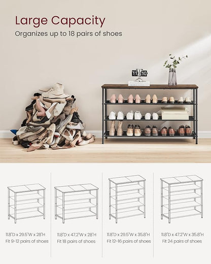 VASAGLE Shoe Rack, 4-Tier Shoe Storage Organizer - Image 6