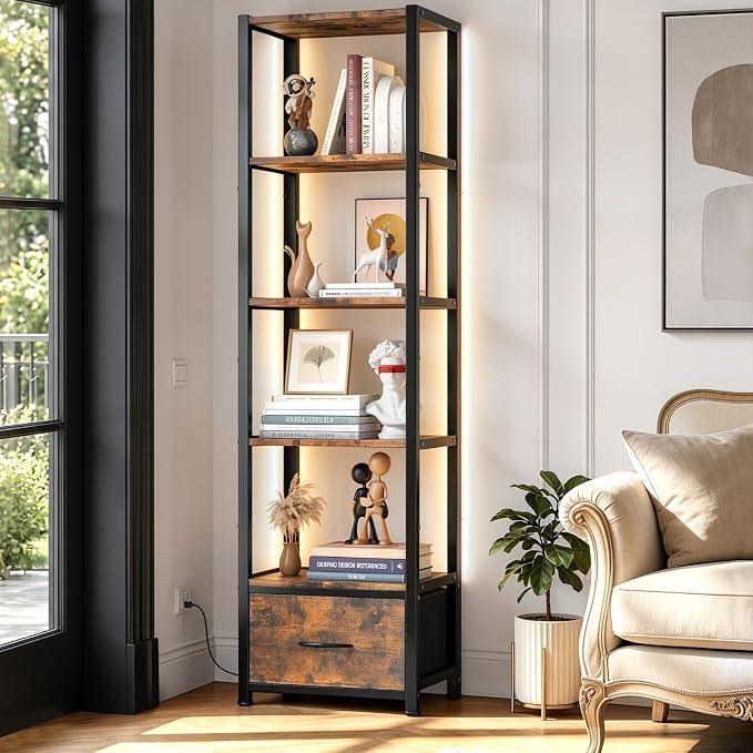 Housolution 6 Tier 60.6" Tall Bookshelf by Housolution