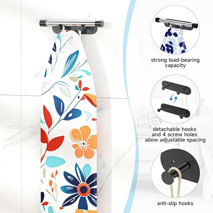 Ironing Board Holder Wall Mount, Ironing Board Hanger - Image 4