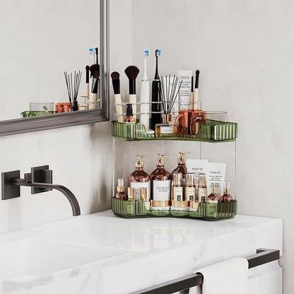 2-Tier Corner Bathroom Counter Organizer - Image 6