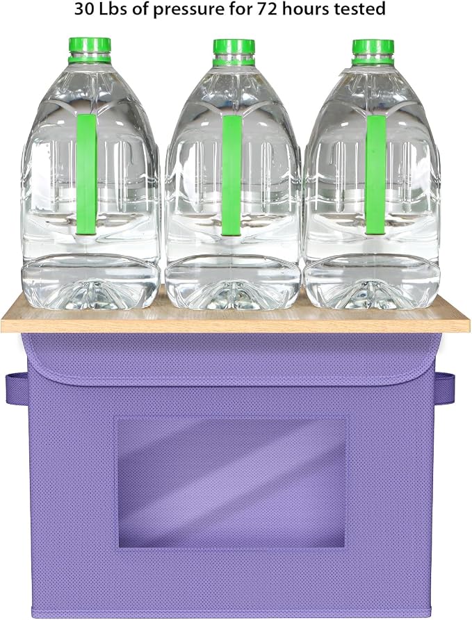 Univivi Storage Bins with Lids Fabric Lidded Storage Baskets Stackable Closet - Image 3