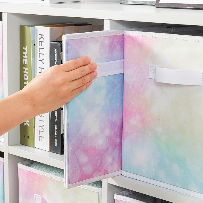 Stero Fabric Storage Cubes, 6 Pack Foldable Storage Bins - Image 7