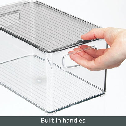 mDesign Plastic Deep Storage Bin Box Container - Image 8