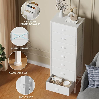 Furnulem White Tall Dresser for Bedroom - Image 5