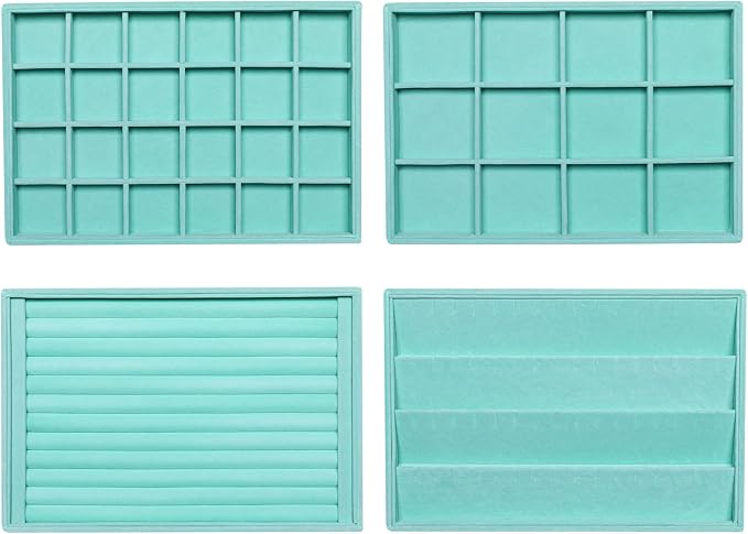 Frebeauty Stackable Velvet Jewelry Organizer Trays by Frebeauty
