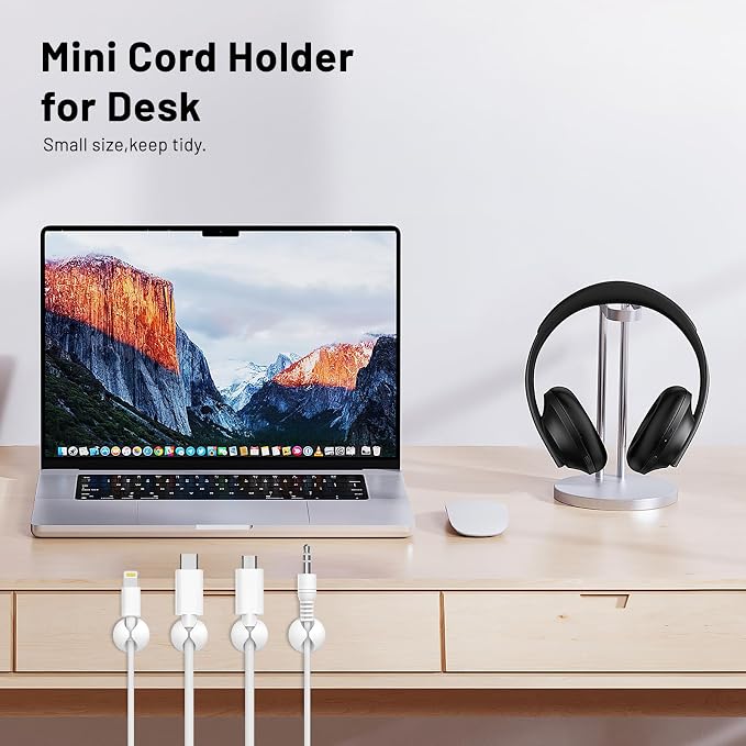 18 Pack Mini Cable Clips, Znben Cord Organizer Holder Adhesive Cord Management - Image 2