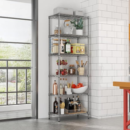 SINGAYE 6 Shelf Wire Shelving Unit Adjustable Metal Shelves Standing Bathroom - Image 2
