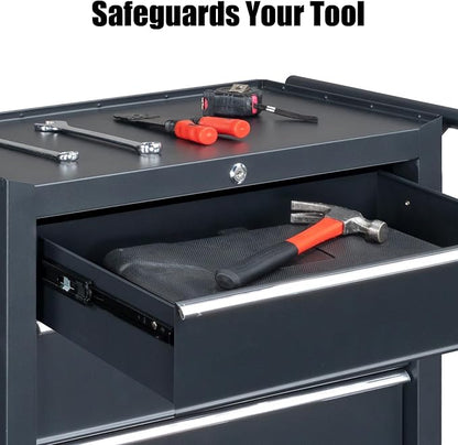 Metal Rolling Tool Box Organizer | Lockable Tool Chest - Image 4