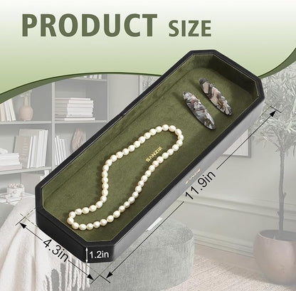 SANZIE Leather Tray Organizer Small Trays Decorative Tray Desktop Storage - Image 5