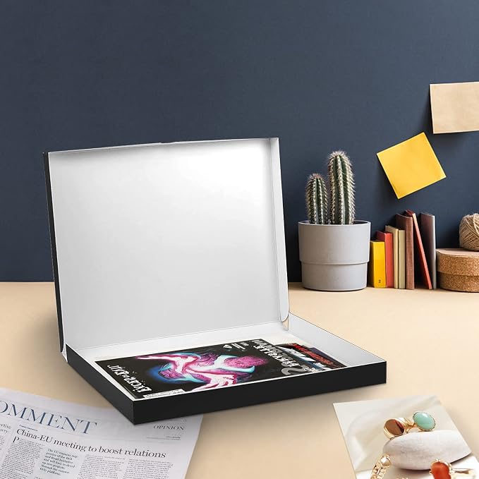 Lineco 16x20 Black Clamshell Archival Folio Storage Box, 1.75" Deep | Acid-Free - Image 5