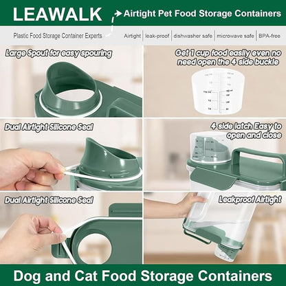 5-7Lbs Cat Dog Storage Container, Portable Pet Food Containers - Image 3