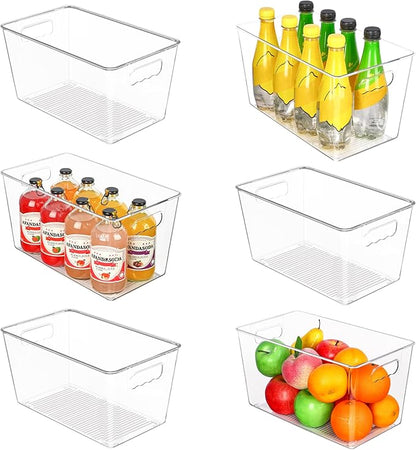 Vtopmart 6 PCS Clear Plastic Storage Bins, Pantry Organizer Containers - Image 9